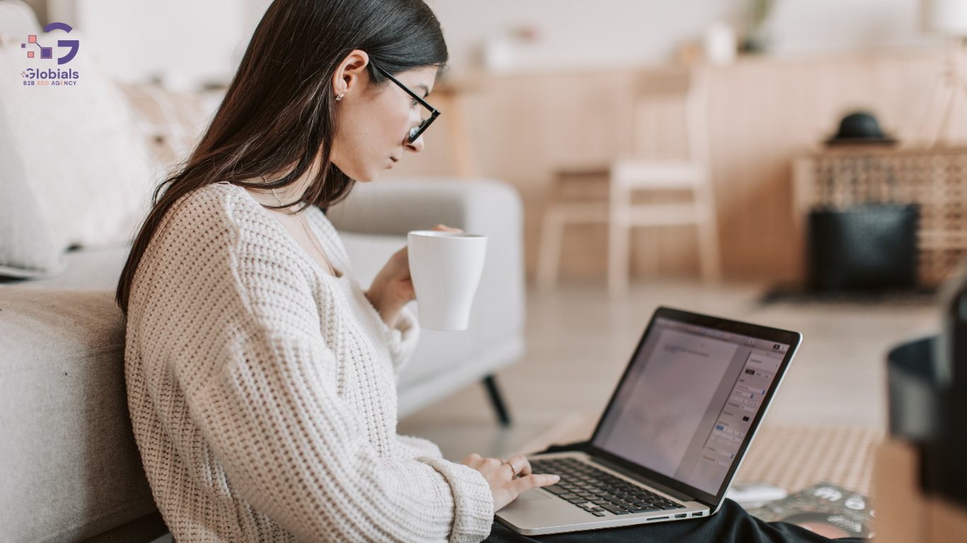 Women are working on laptop